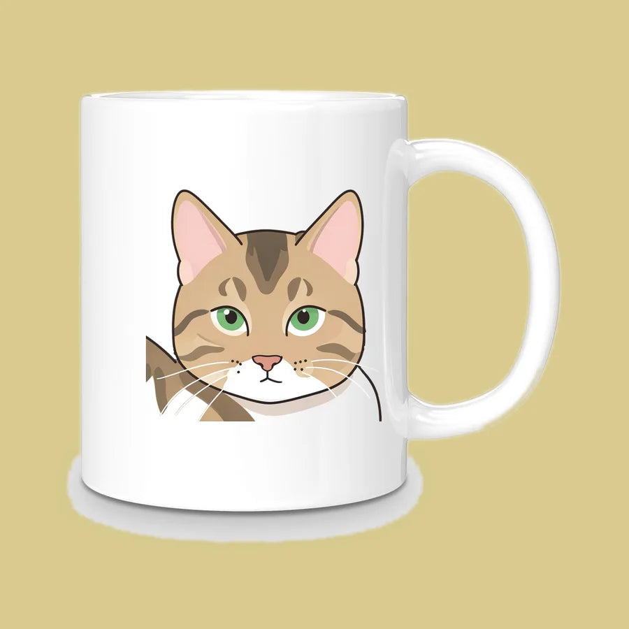 Mug personnalisé avec la tête de ton chat