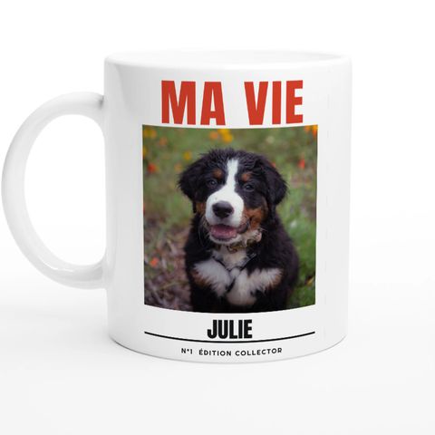Thème Magazine sur un mug personnalisé avec une photo