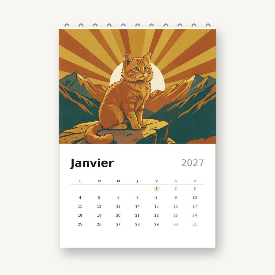 Calendrier photo personnalisé A4