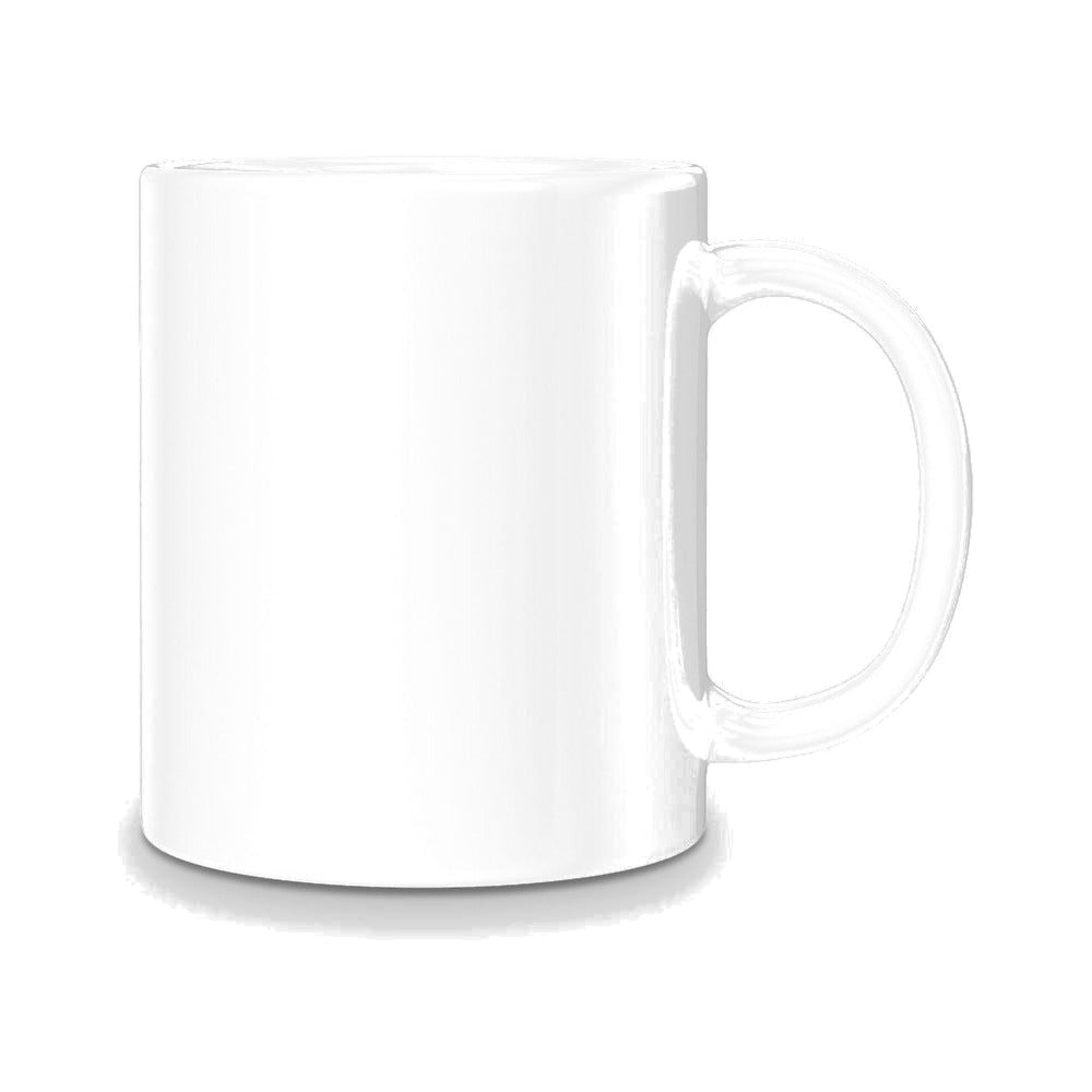 Un mug blanc en céramique, prêt à recevoir une photo.