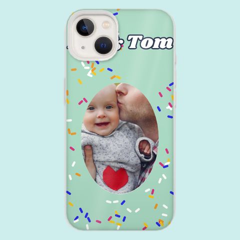 Thème Gros chiffre sur une coque de téléphone personnalisé avec une photo