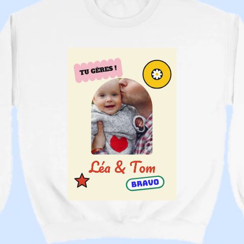 Thème Collage sur un sweat personnalisé avec une photo