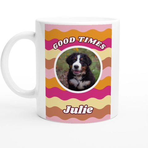 Thème Good times sur un mug personnalisé avec une photo