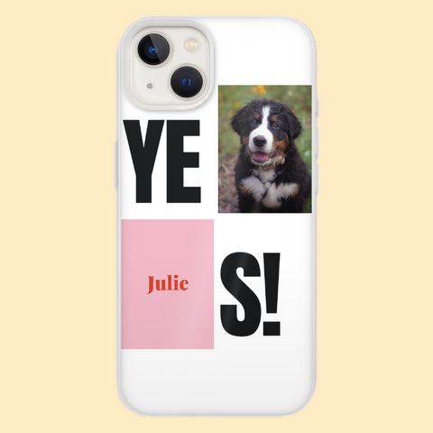 Thème Yes ! sur une coque de téléphone personnalisé avec une photo