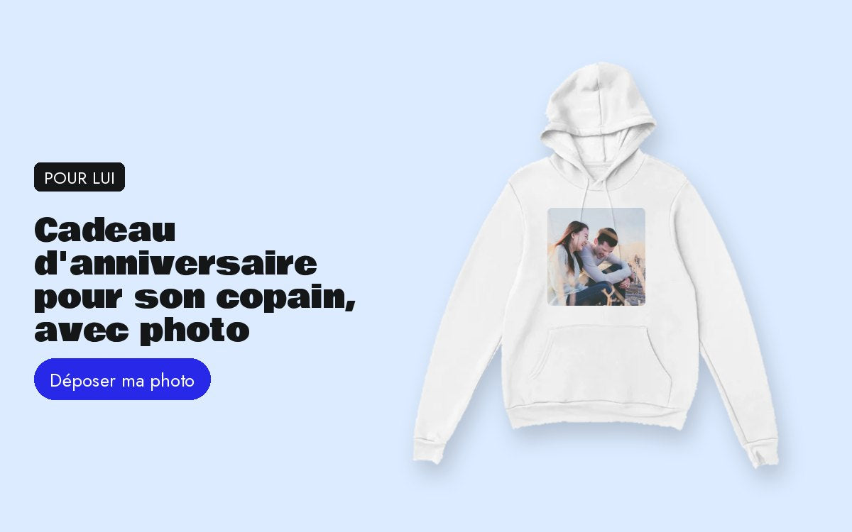Tote bag et tee-shirt d'anniversaire avec photo : idées