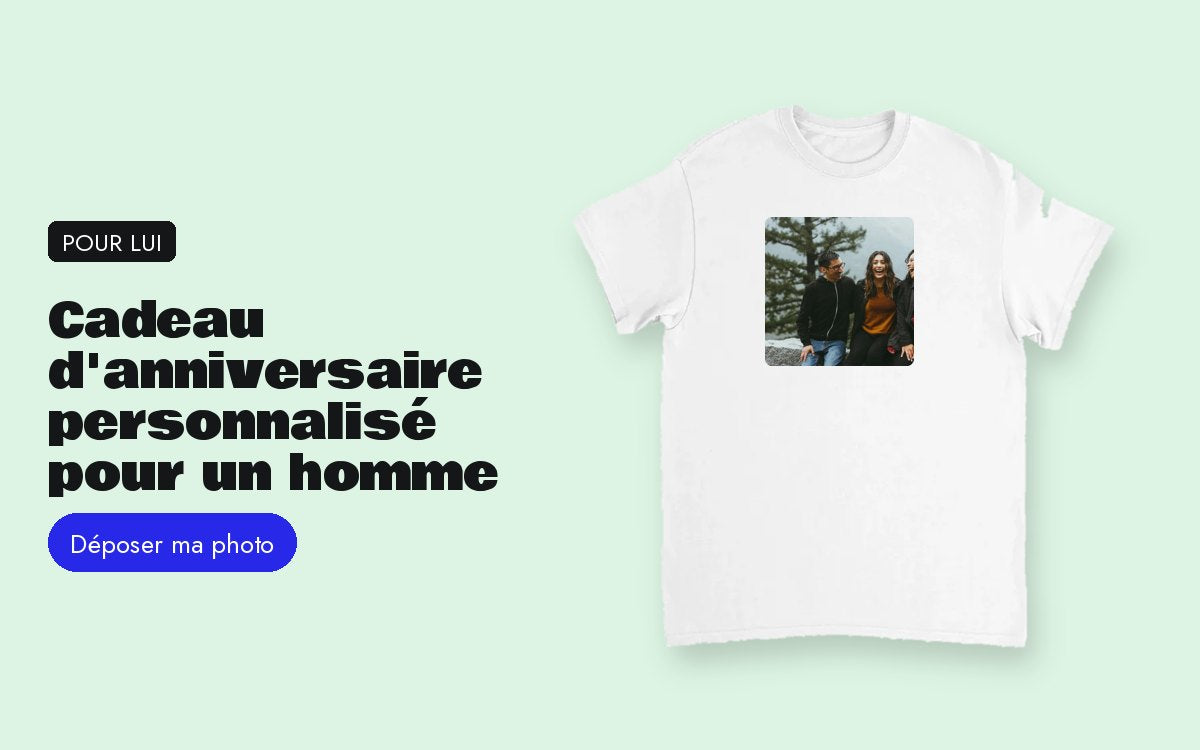 Produit personnalisé avec photo – Cadeau d'anniversaire personnalisé pour un homme