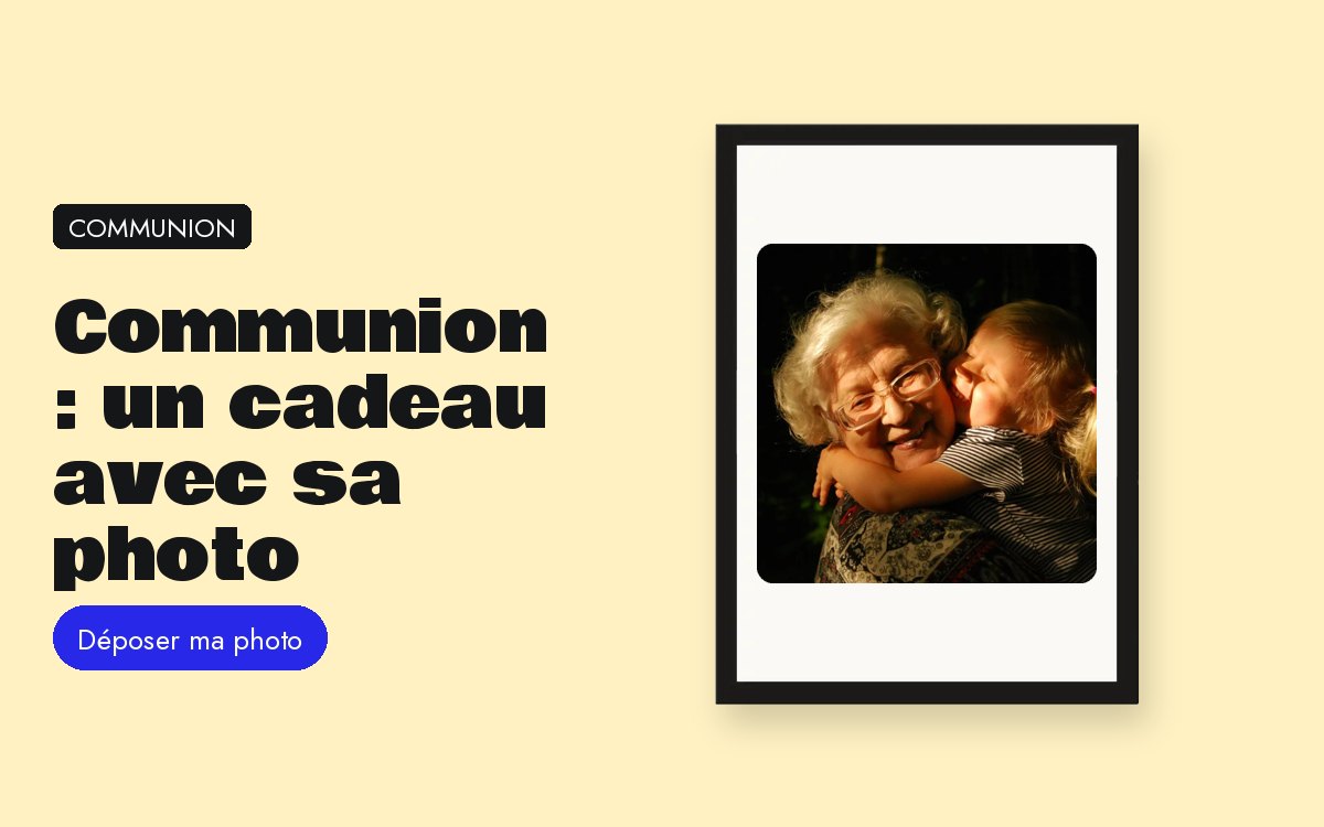 Cadre photo personnalisé avec photo – Communion et profession de foi : un cadeau avec sa photo