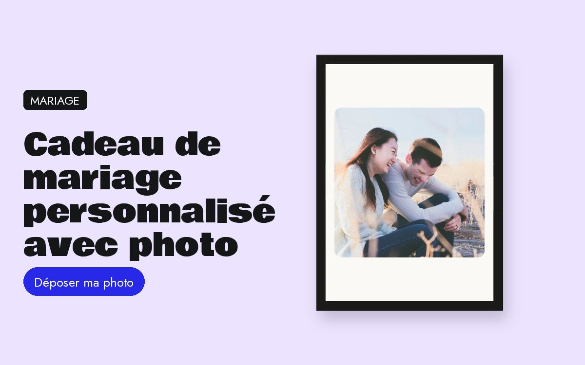 Produit personnalisé avec photo – Cadeau de mariage personnalisé avec photo