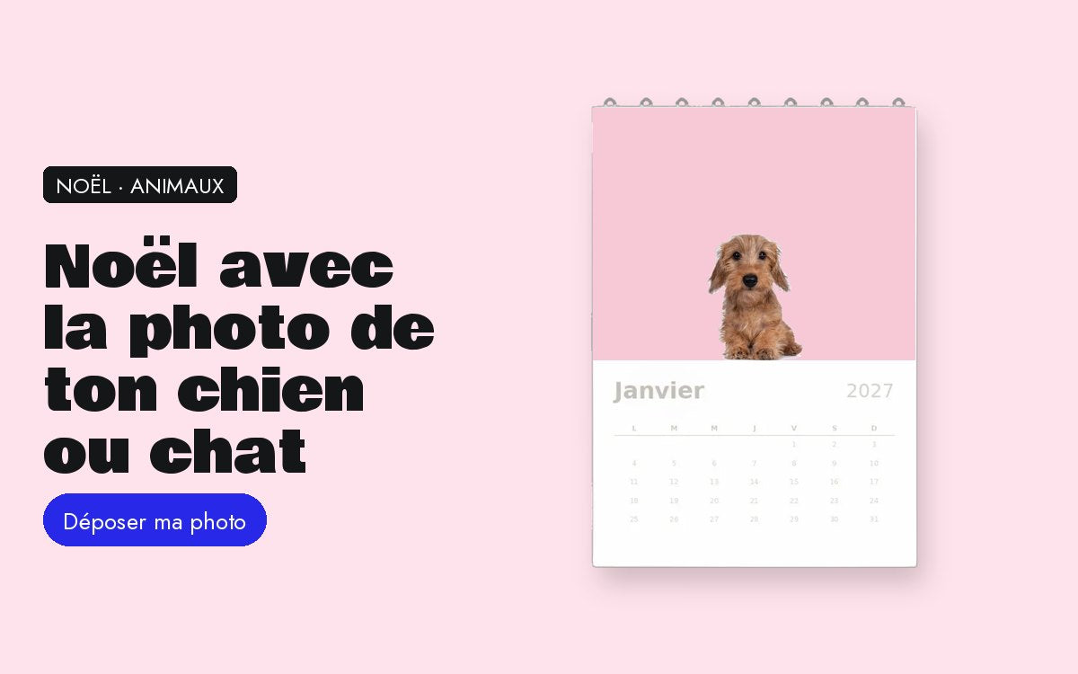 Calendrier personnalisé avec photo – Un cadeau de Noël avec la photo de ton chien ou de ton chat