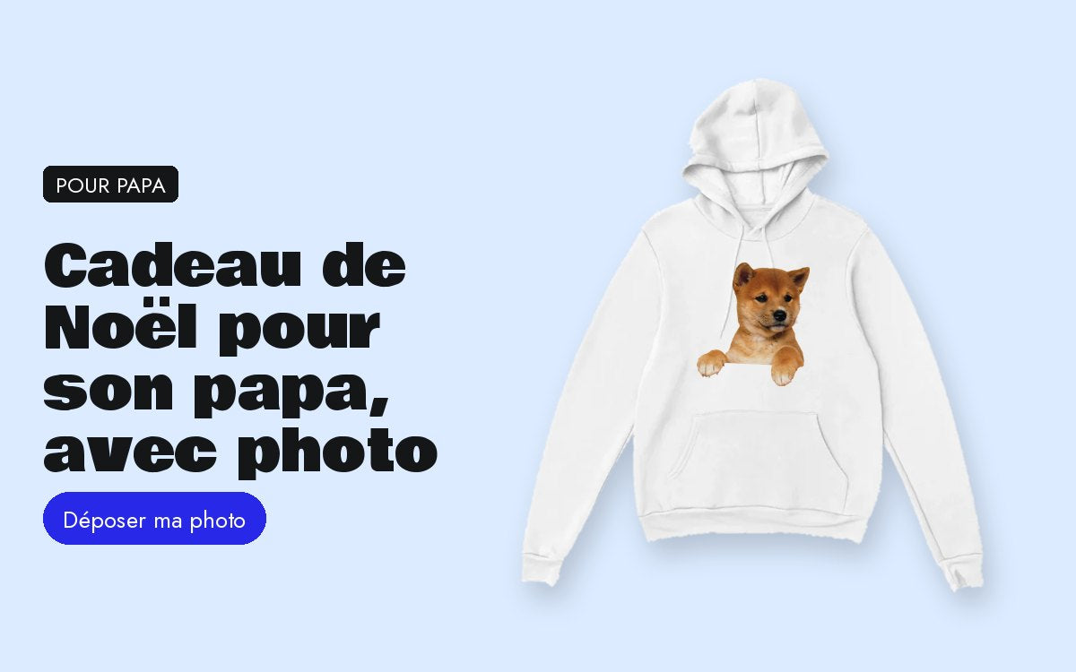 Produit personnalisé avec photo – Cadeau de Noël pour son papa, avec photo
