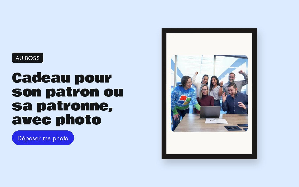 Produit personnalisé avec photo – Cadeau pour son patron ou sa patronne, avec photo