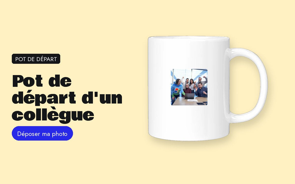 Mug personnalisé avec photo – Pot de départ d'un collègue : quoi offrir, comment le remettre, quoi dire