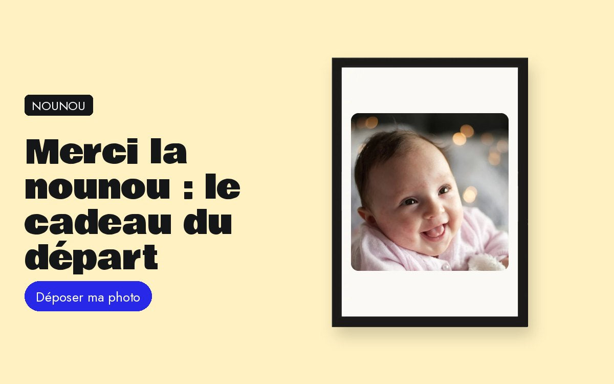 Cadre photo personnalisé avec photo – Remercier la nounou quand l'enfant entre à l'école