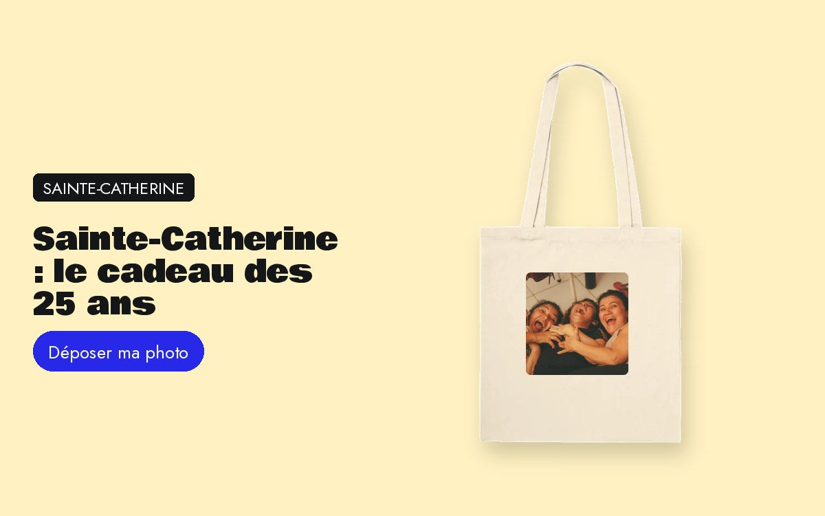 Tote bag personnalisé avec photo – Sainte-Catherine 2026 : le cadeau pour une catherinette