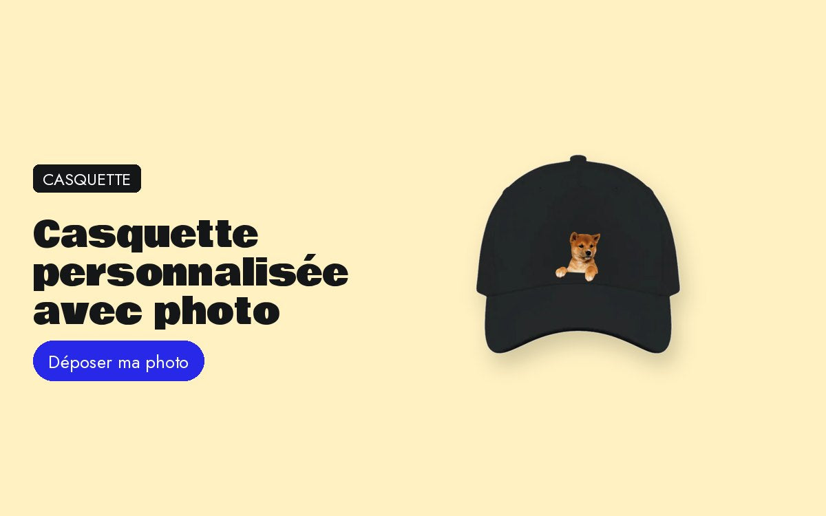 Produit personnalisé avec photo – Casquette personnalisée avec photo