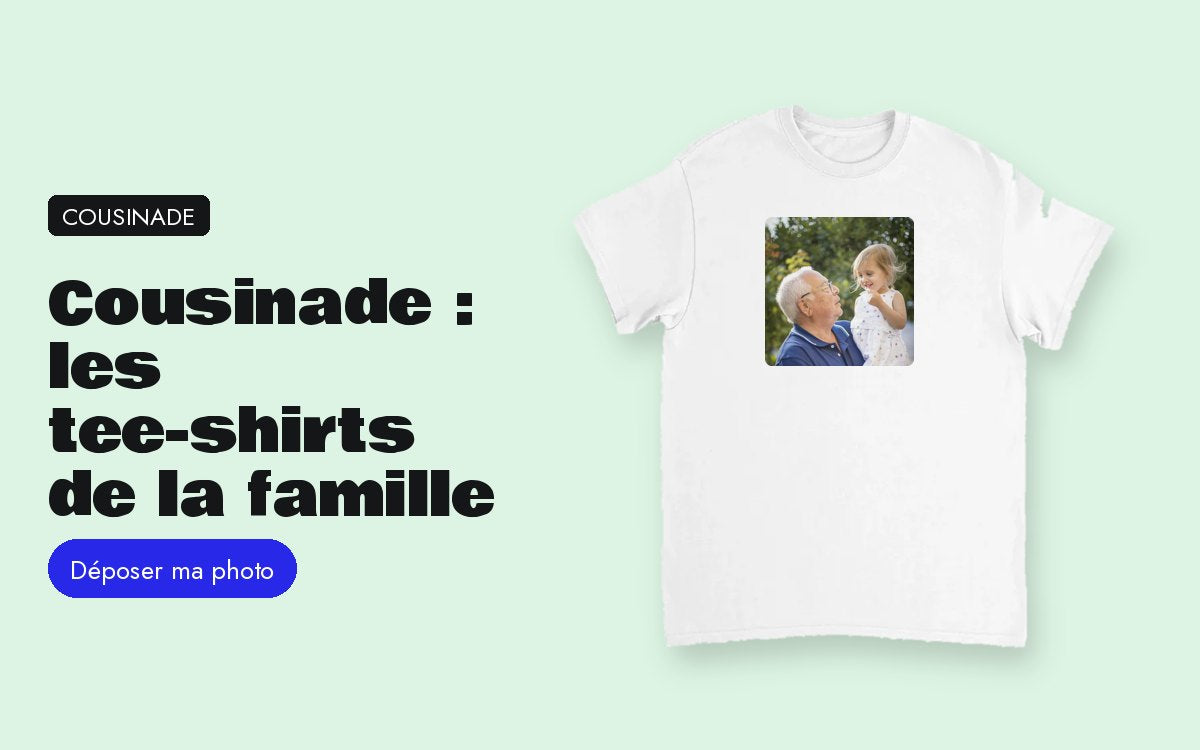 Tee-shirt personnalisé avec photo – Cousinade : des tee-shirts personnalisés pour toute la famille