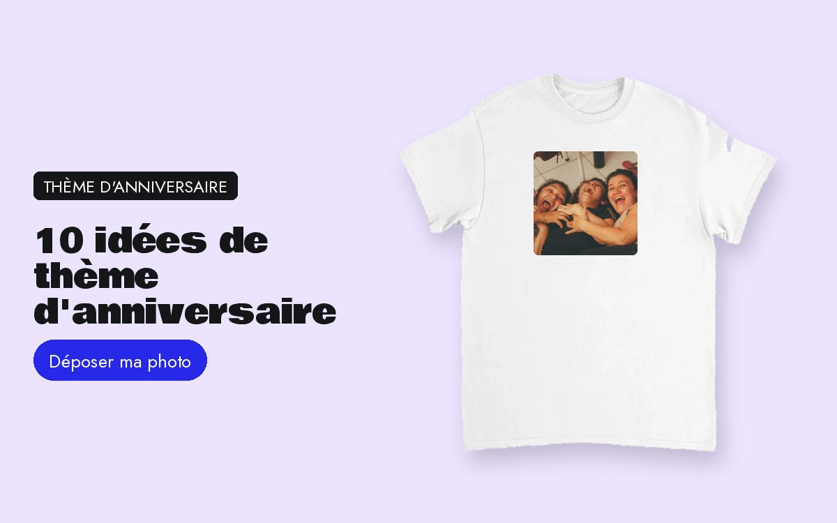 Tee-shirt personnalisé avec photo – 10 idées de thème d'anniversaire, et le tee-shirt photo qui va avec