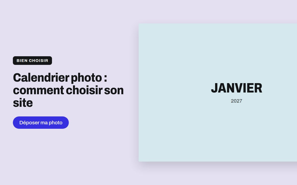 Calendrier photo personnalisé A4 et A3