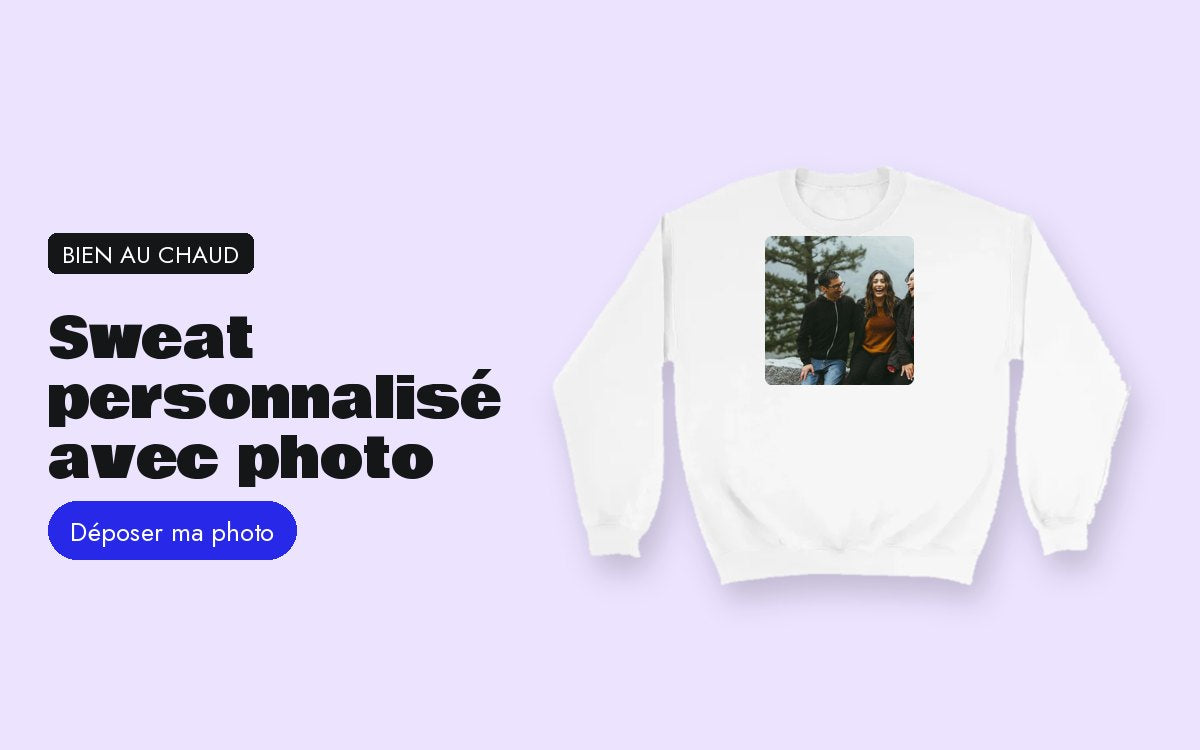 Produit personnalisé avec photo – Sweat personnalisé avec photo