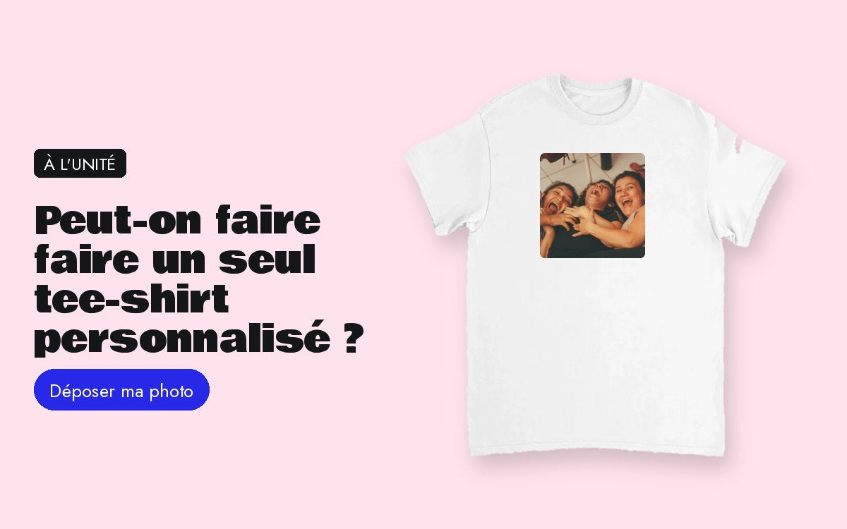Produit personnalisé avec photo – Peut-on faire faire un seul tee-shirt personnalisé