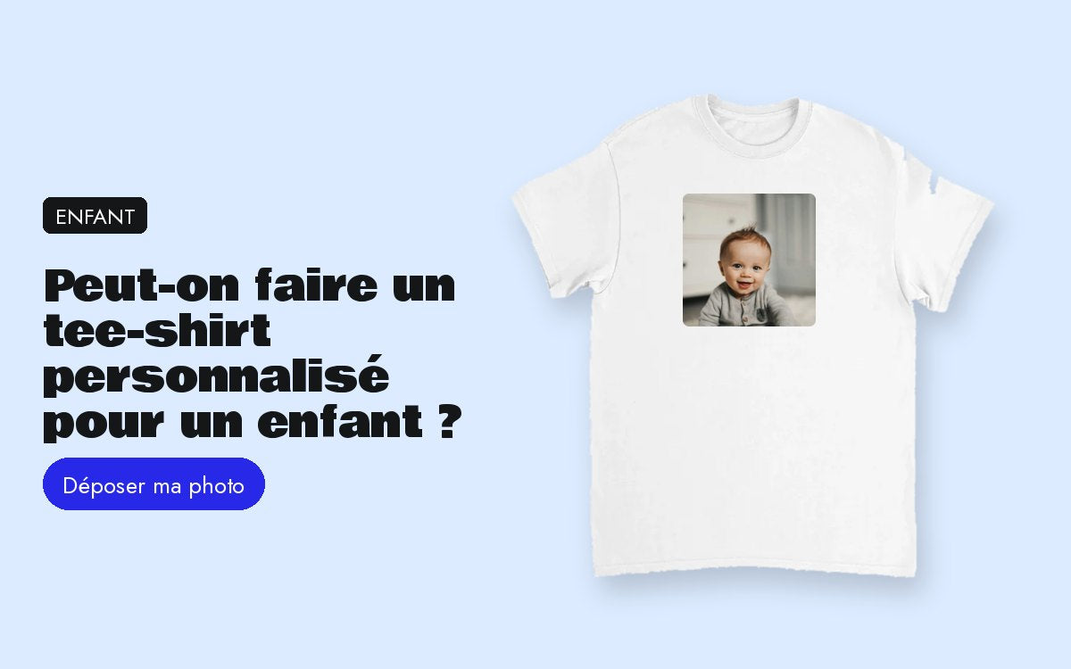 Produit personnalisé avec photo – Peut-on faire un tee-shirt personnalisé pour un enfant