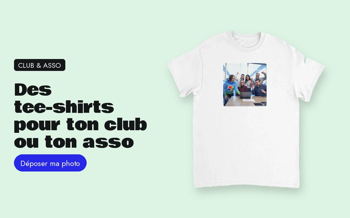 Tee-shirt personnalisé avec photo – Faire imprimer des tee-shirts pour un club, une association ou une équipe